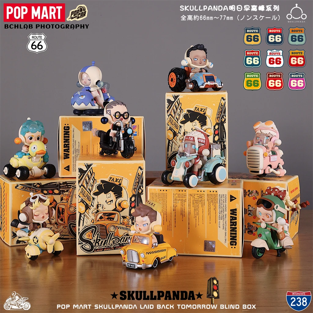 POP MART Skullpanda Laid Back Tomorrow Series Blind Box Toys Kawaii Anime Action Figure Caixa Caja Mystery Box Dolls Girls Gift