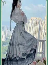 New Chinese Style National Style Horse Face Skirt Suit For Women Autumn Tang Suit Women's Clothing Improved Hanfu for Adults