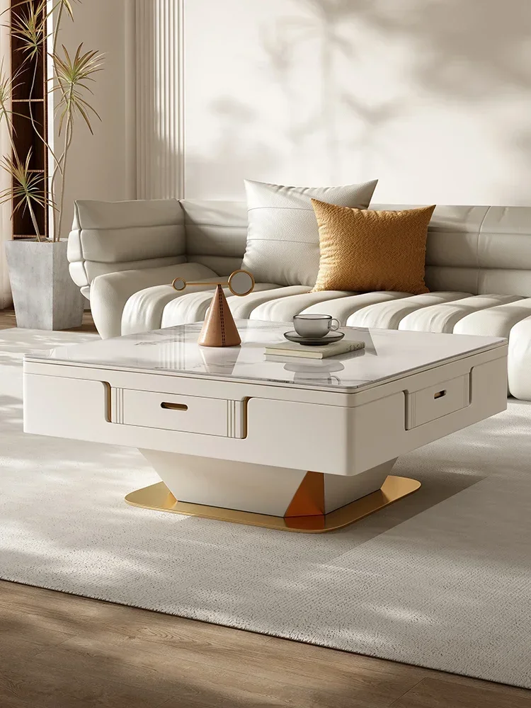 

Подъемный журнальный столик Aesthetic Rock Board, стол для маджонга, двойного назначения, гостиная, бытовой, современный и минималистичный