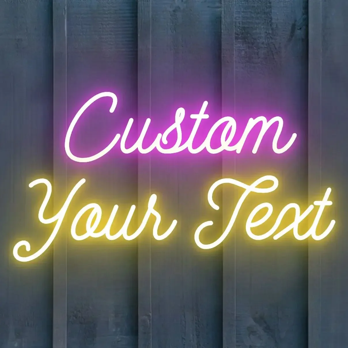 L Custom Neon LED Sign - Personalized Two-Line Text Custom Name Unique Decor for Wedding Business Home Kids Gift | Bedroom Decor