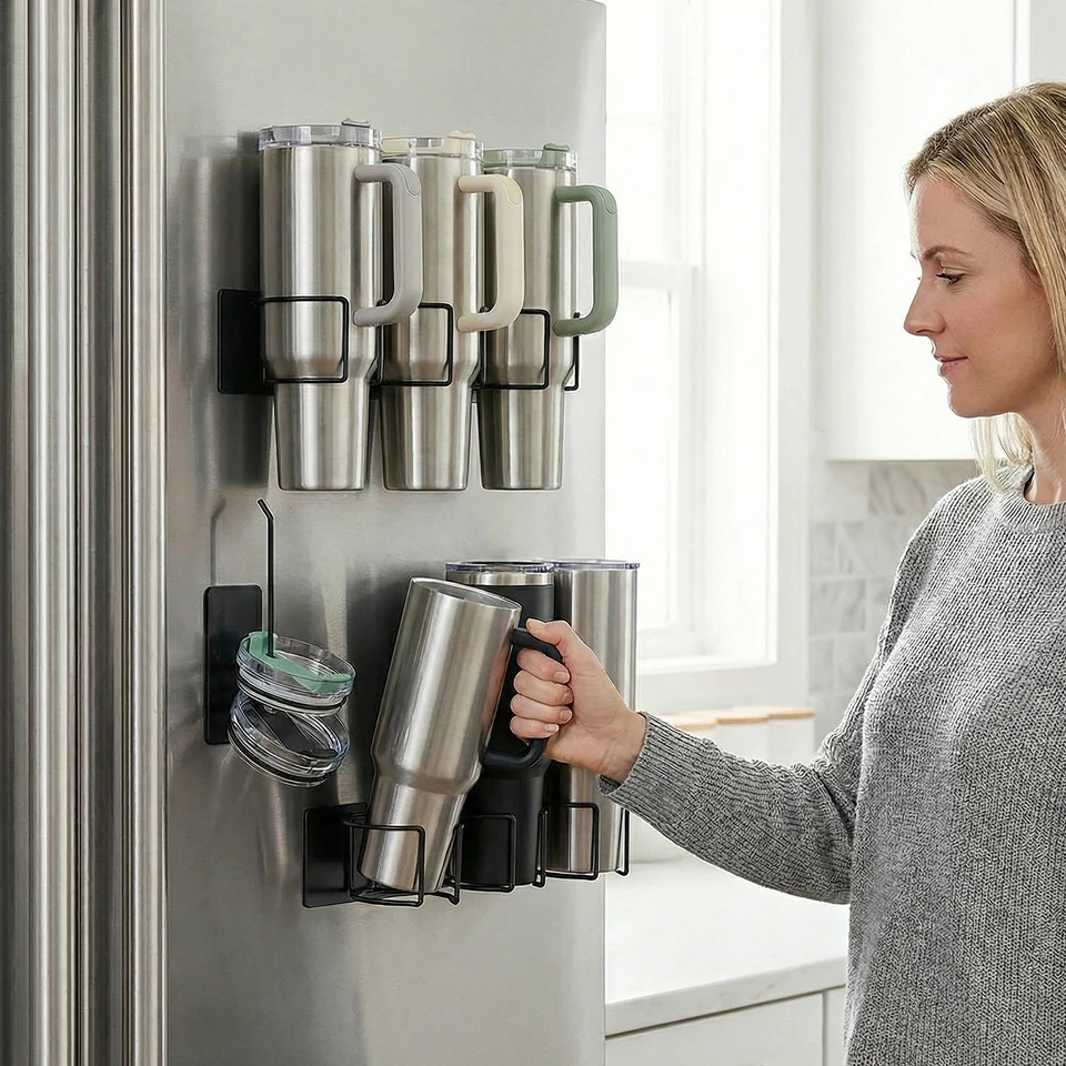 Magnetic Rack for Stanley Tumbler Lid Organizer