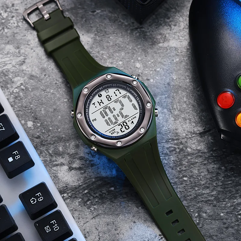 シンプルなシングルディスプレイ電子時計、メンズ多機能アウトド - Academy Sports Outdoor のレビューと価格
