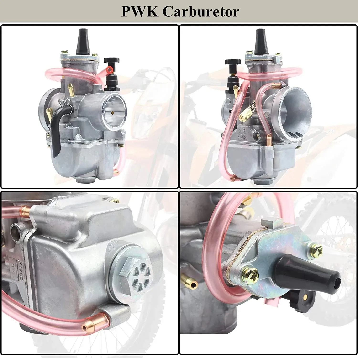 Pwk คาร์บูเรเตอร์มอเตอร์ไซค์ pwk แบบฉีดกำลัง21 24 26 28 30 32 34mm สำหรับแข่ง Mikuni Koso ATV YAMAHA