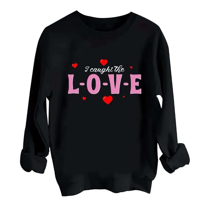 Sabrina Carpenter Same Style I caught the LOVE Sweatshirt Harajuku Round Neck Long Sleeve Oversized Hoodie Fans Gift