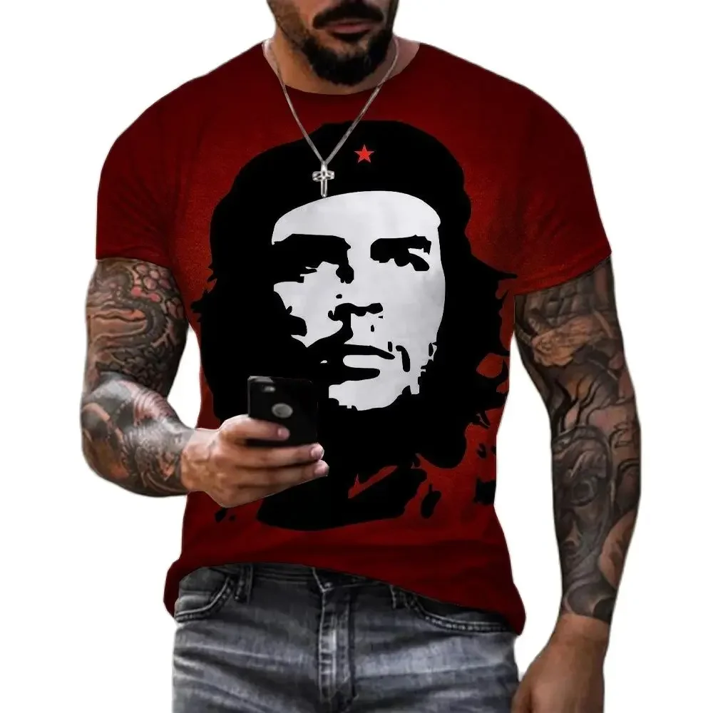 New Summer High Quality Che Guevara Print Oversized Tops T Shirt 3D Printing Casual T Shirts Harajuku Streetwear