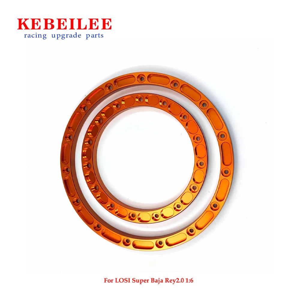KEBEILEE CNC 알루미늄 내부 및 외부 비드락 링, LOSI Super Baja Rey2.0 1/6 휠용