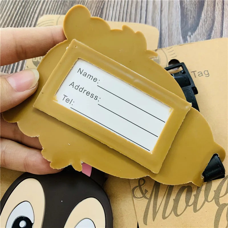 Disney Chip Dale Anime Luggage Tags Cartoon Suitcase Tag Travel Accessories Bag Holder Label Birthday Gift