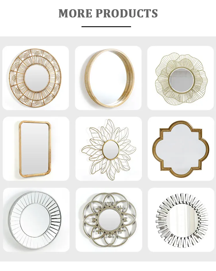 %*c 70CM Modern Style Creative Fashion Personality Wall Decoration Makeup Sun Hanging Mirror Bedroom Porch Bathroom