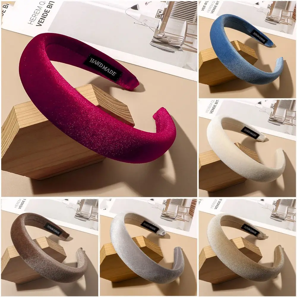 Soft Velvet Bezel Fashion Sponge Headwear Autumn Winter Hairband Women Headband Hair Band