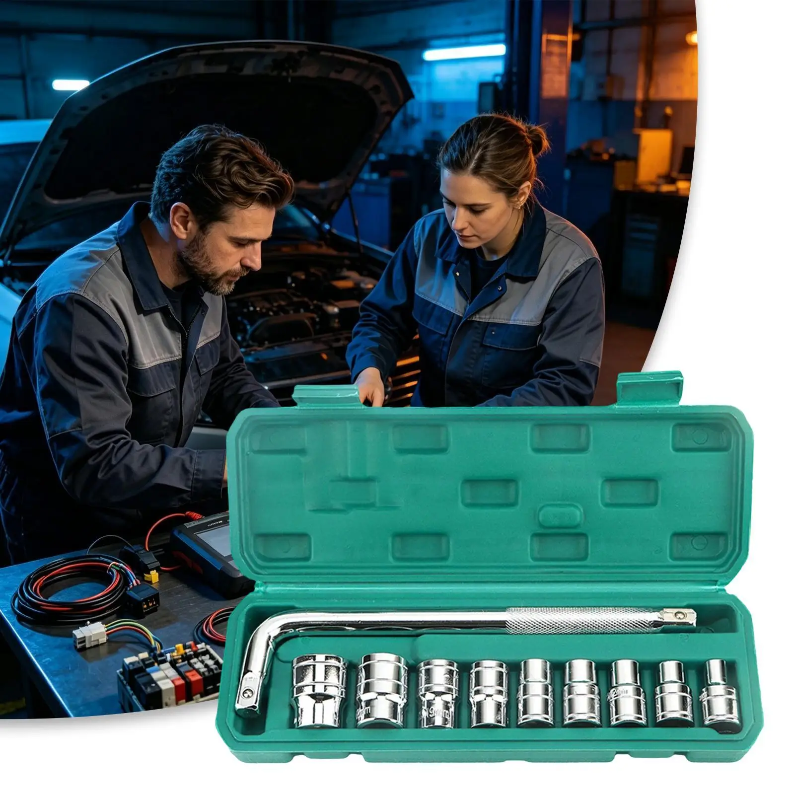 Car Socket Wrench Quick-Release Universal Portable Hand Tool Auto Repairing Mechanics Tools Kit For Car Motorcycle Bicycle view 2