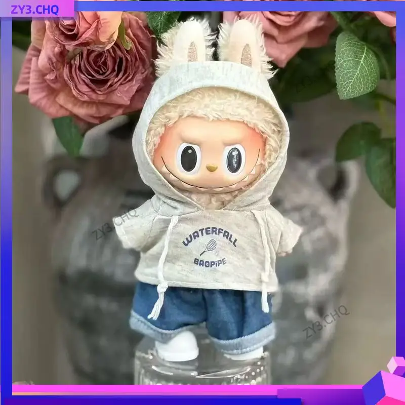 ชุดเสื้อผ้าเด็ก Labubu ขนาดเล็ก 17 ซม. ขายดี พร้อมเสื้อสเวตเตอร์และกางเกงขายาว ชุดของขวัญเสื้อผ้า ของขวัญวันหยุด