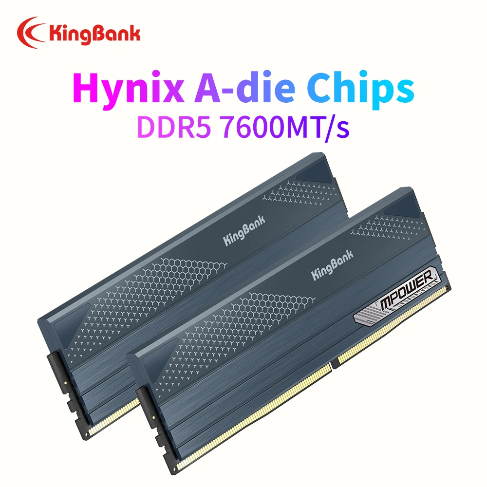 

Память KingBank Black DDR5 32 ГБ (16 ГБx2) 7600 МГц CL36 Высокопроизводительная оперативная память SOARBLADE KFXB Series