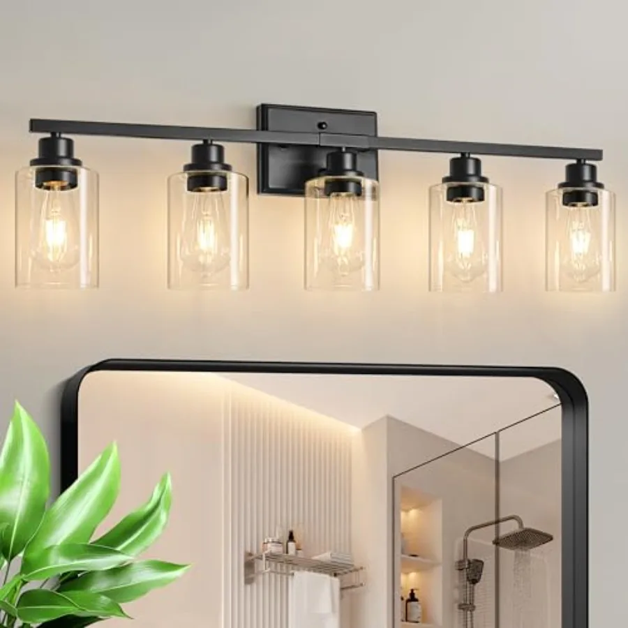 

Modern Bathroom Light Fixtures, Vanity s Over Mirror, Wall Lamp with Clear Glass for Living Room Cabinet Bedroom Porch