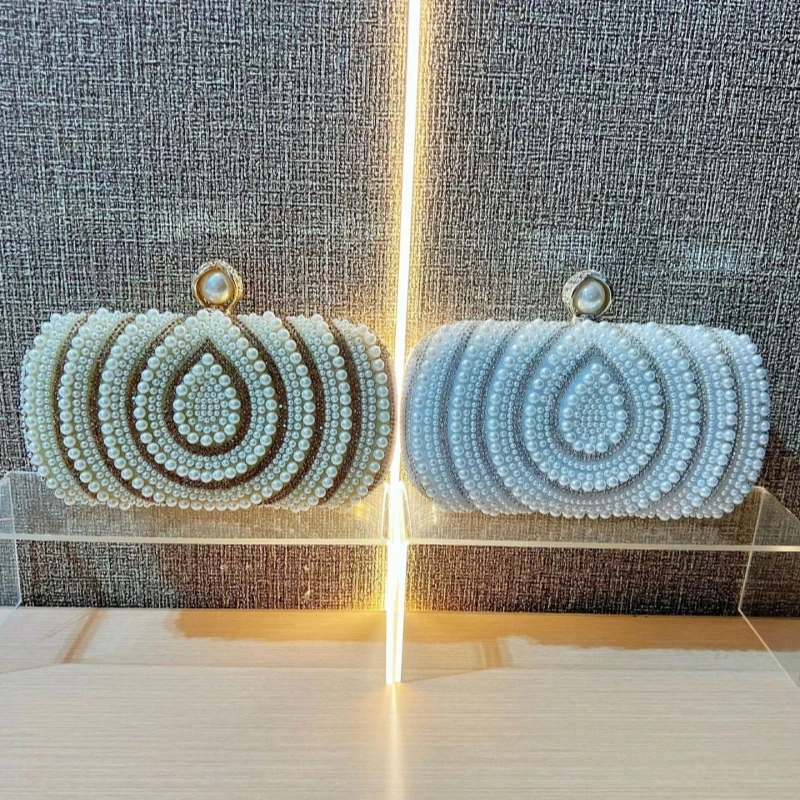 

Wedding Clutch Purse Luxury Women Diamond Pearl Handbag Design Party Shoulder Bag Ladies Evening Bag Bolsa Feminina