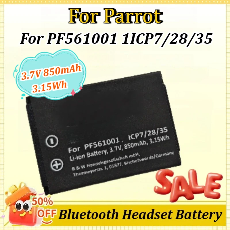 

3.7V 850mAh 3.15Wh Wireless Bluetooth Headset Battery for Parrot Zik 2.0 3.0 Parrot PF561001 1ICP7/28/35 Rechargeable Battery