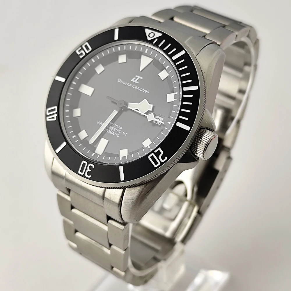 

Automatic Watch Dwayne Campbell Blue Luminous Watches For Man Sapphire Glass 8215 Movement Calendar Mechanical Waterproof Watch