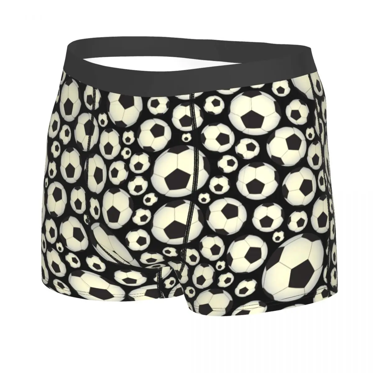 Custom Soccer Balls Lover Underwear para Homens, Padrão De Futebol, Imprimir Presente Dos Esportes, Cuecas Boxer, Shorts, Calcinhas, Cuecas Respiráveis