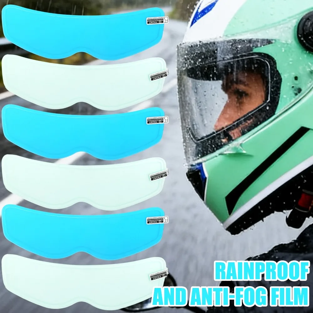 

Helmet Anti Fog & Rain Film Universal Motorcycle Visor Shield Sticker Nano Tech HD Clear Vision Moto Accessories for All Seasons