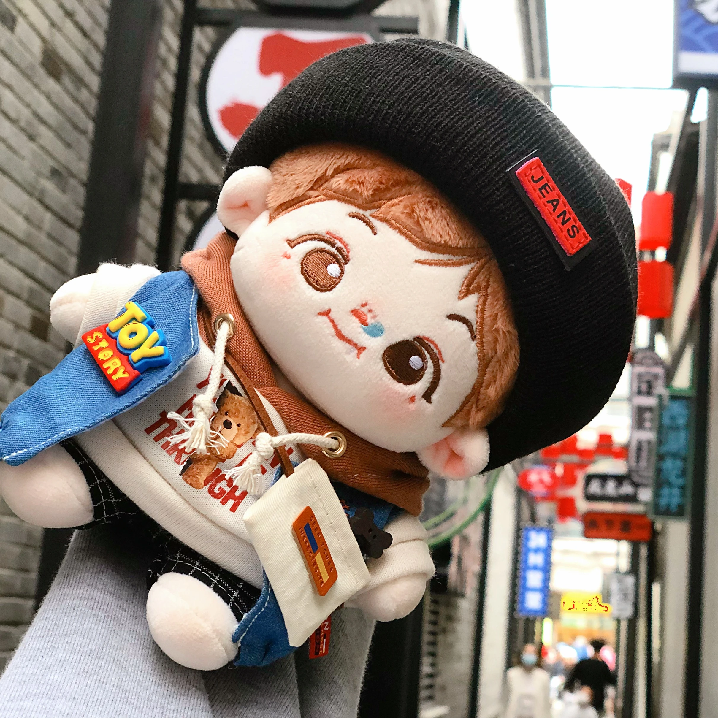 5PC/SET 10/15/20CM Plush Doll Clothes Outfit Hat Hoodie Jacket Vest Pants Shoes Bag For Plush Dolls Outfit Figure Plushies Toys