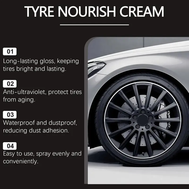 Auto Tire Repair Wax Car Tire Paste Dressing Wax Waterproof Fade-resistant UV Protection Wax For Lasting Maintenance Fade-resist