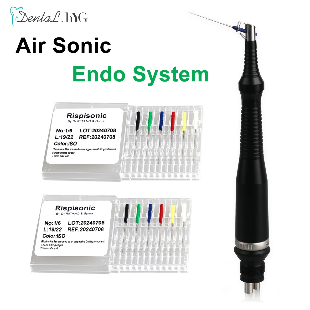 Dental Air Sonic Endo Irrigator Ultrasonic Root Canal Cleaning Handpiece with 12Pcs Endo File Needles Ultrasonic Activator