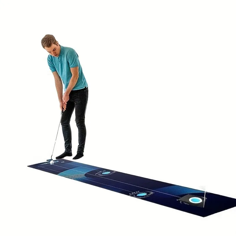 VIKAMA Modern Minimalist Golf Green Putting Mat Portable Anti Slip Indoor Practice Rug Home Office Decor