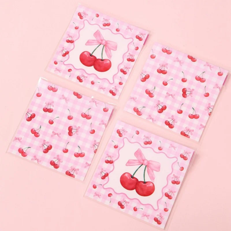 50 Stück/Packung Kirschkeks-Verpackungsbeutel Backwaren Süßigkeiten Schokolade Snack-Verpackungsbeutel Geburtstagsparty Schmuck Geschenk Selbstversiegelnde Beutel