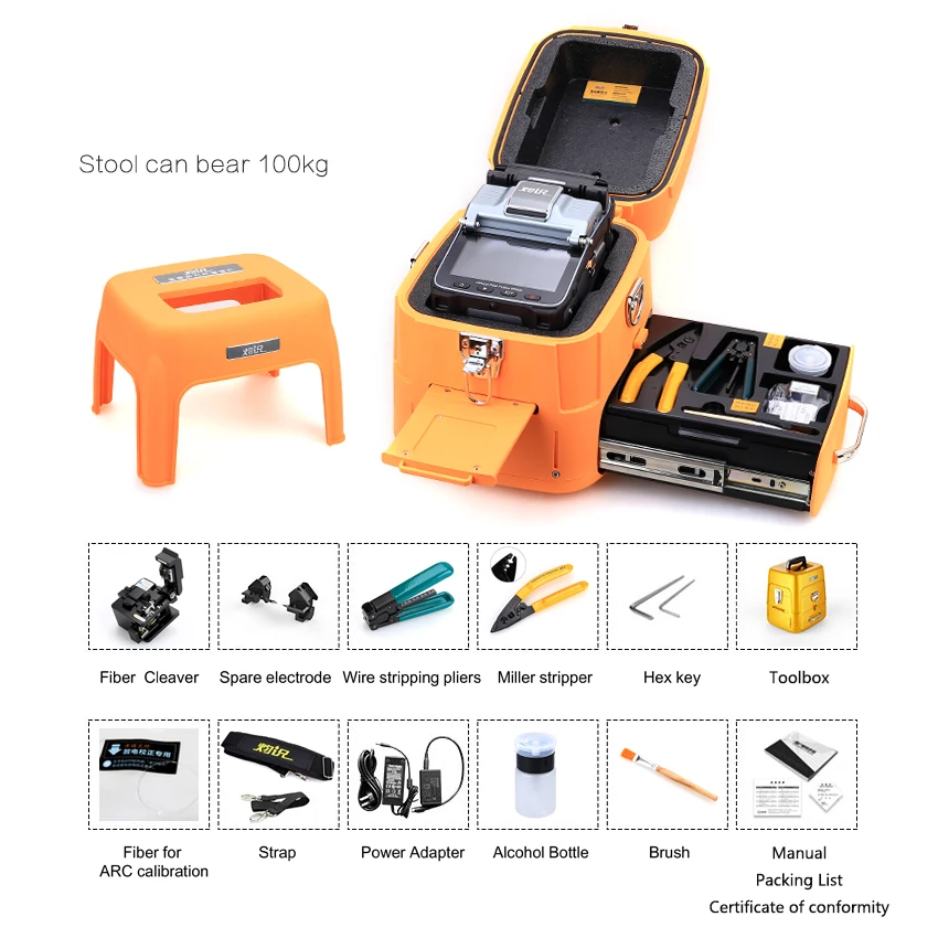 AI-7C SM MM FTTH Automatic Intelligent Fiber Optic Splicing Machine AI-7C Fiber Optic Fusion Splicer