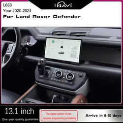 13.1 inch For 2020-2024 Land Rover Defender 90/110/130 L663 screen with high-definition resolution retains original functions