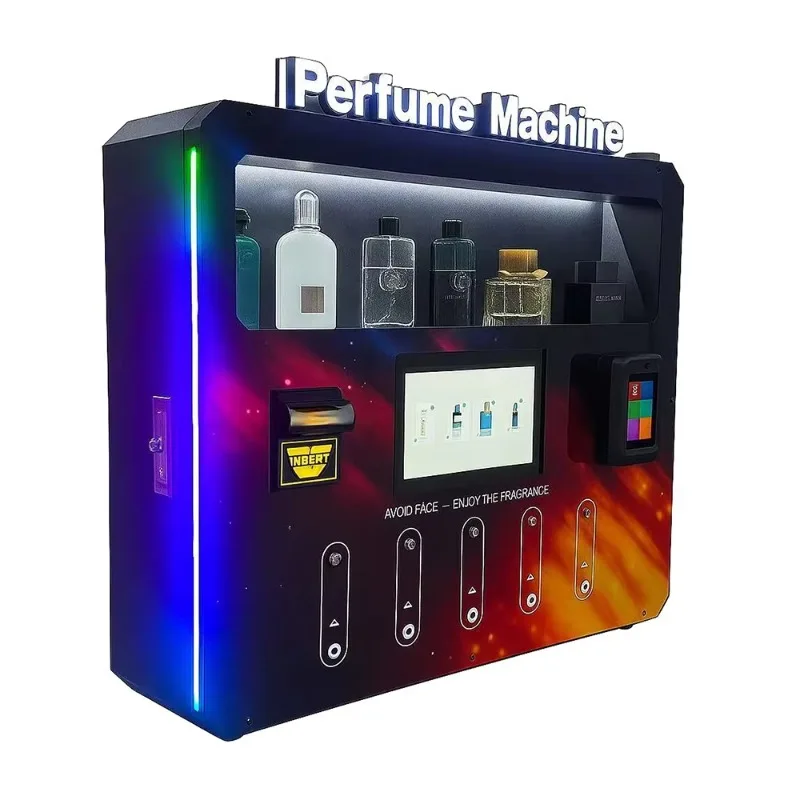 

High Quality Automatic Latest Luxury Cologne Fragrance Perfume Spray Vending Machine China with Stand