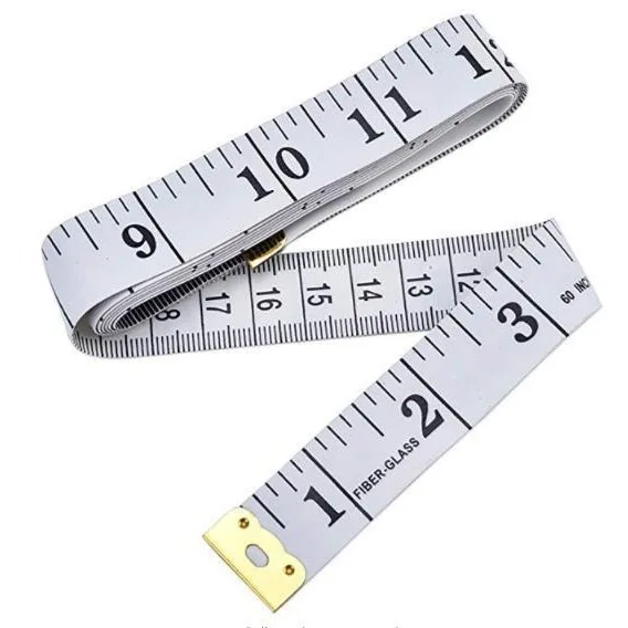 1.5m/3m pequena fita métrica branco amarelo Polegada fita macia costura roupas proteção ambiental pcv plástico fita macia