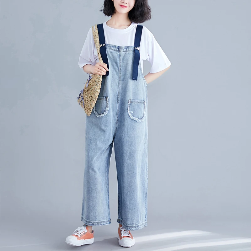 2022 Summer Strap Denim Dress Sundress Women Sleeveless Long Dresses for Women Korean Street Robe Femme