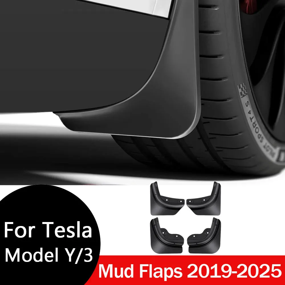 

For Tesla Model Y Model 3 highland 2025 Accessories Mud Flaps Stay Clean Protect Paint Military Grade All Weather Splash Guards