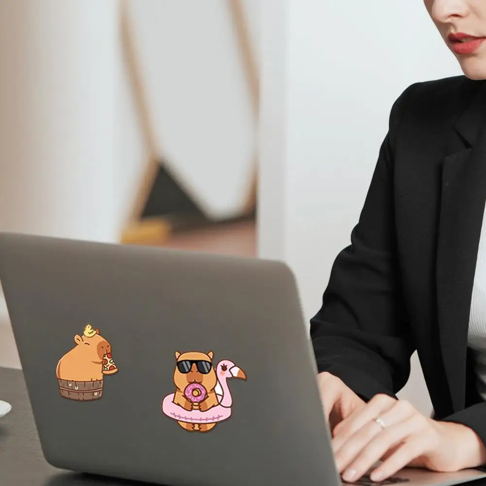 สติกเกอร์ฝีมือประณีตสติกเกอร์การ์ตูนที่สดใสทนทานลายน่ารักสำหรับเด็กเครื่องเขียนกันน้ำ