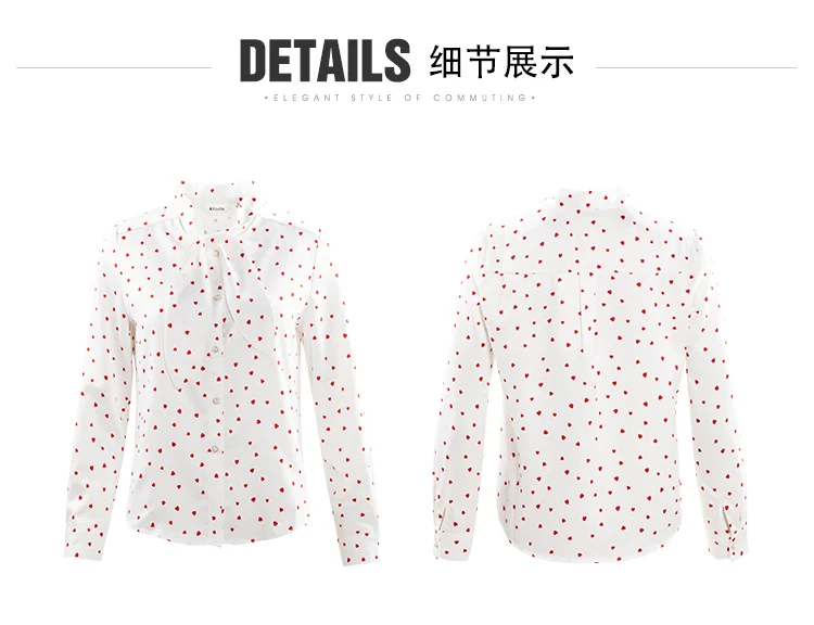 OLrain Woman Elegant Shirts Satin 2025 Autumn Vintage Bow Polka Dot Long Sleeve Blouse Office Slim Printed Woman Tops M56QC25063