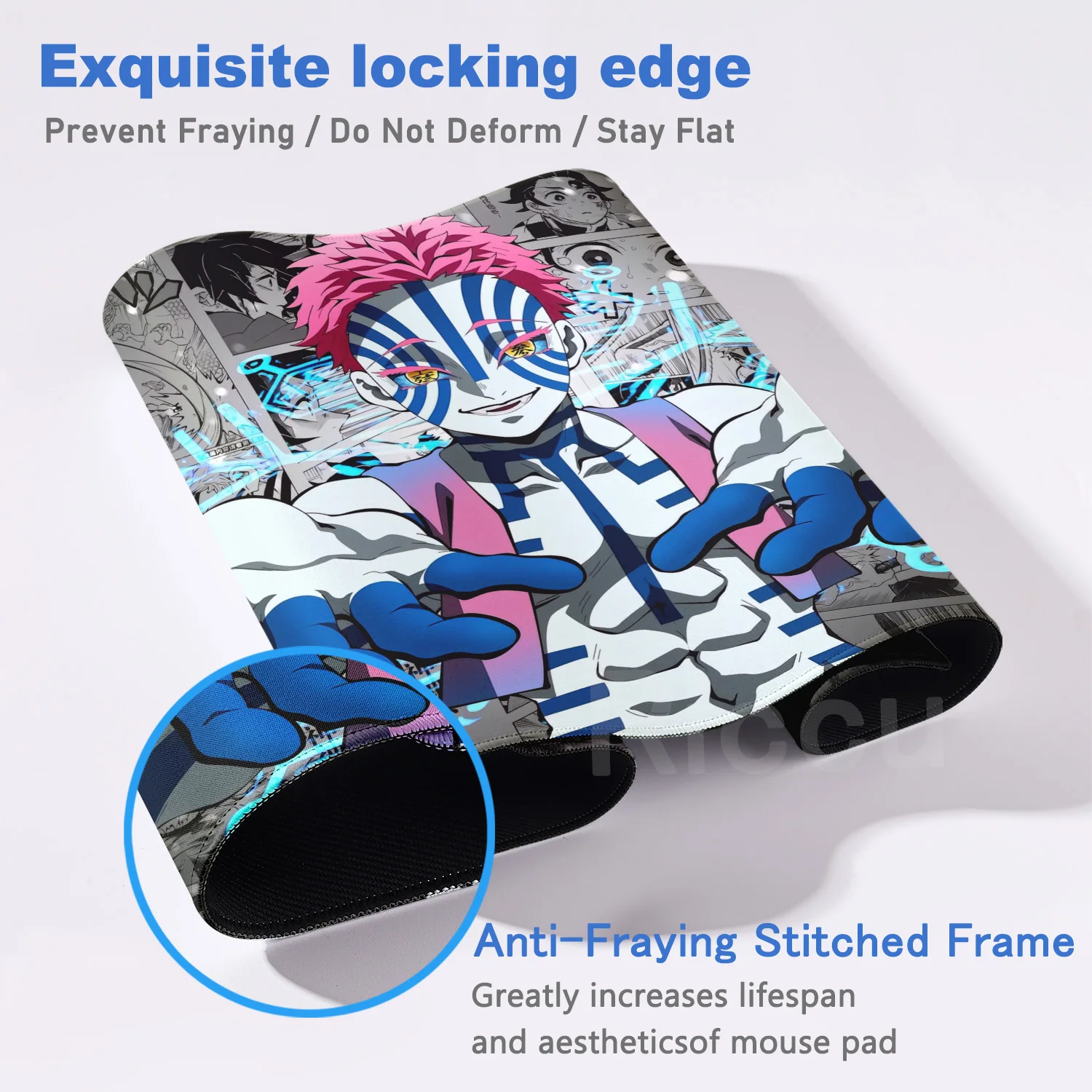 XXL HD printing Gaming Keyboard Pads Demon Slayer Mouse Pad comic Desk mat Cartoon Aesthetics Mousepad Pc Accessories Anime Mats view 4