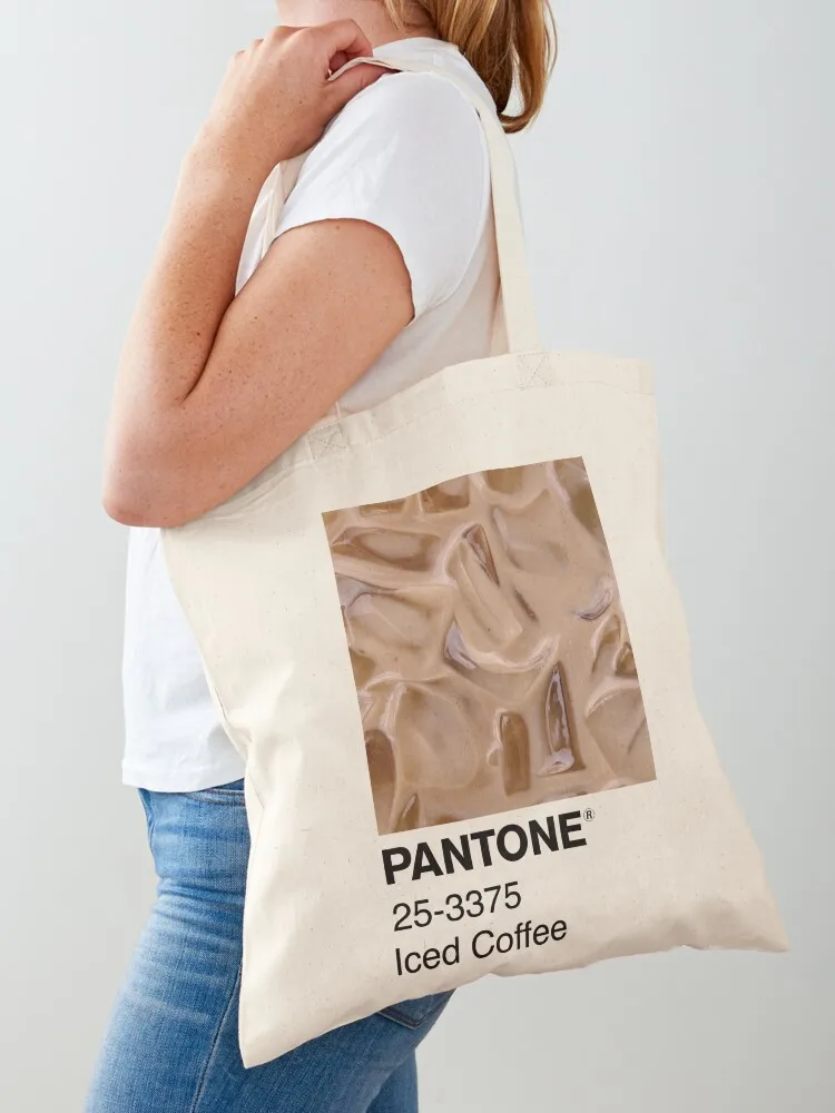 

Сумка-тоут Pantone - Iced Coffee, индивидуальные холщовые сумки-тоут для женщин, тканевая сумка для женщин