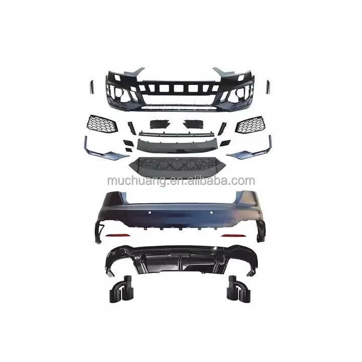 

Обновленный Bodykit для Au/di A4 2017-2020 RS4, передний бампер и задний бампер, боковая юбка, пластиковый модифицируемый автомобиль, новый ремонт