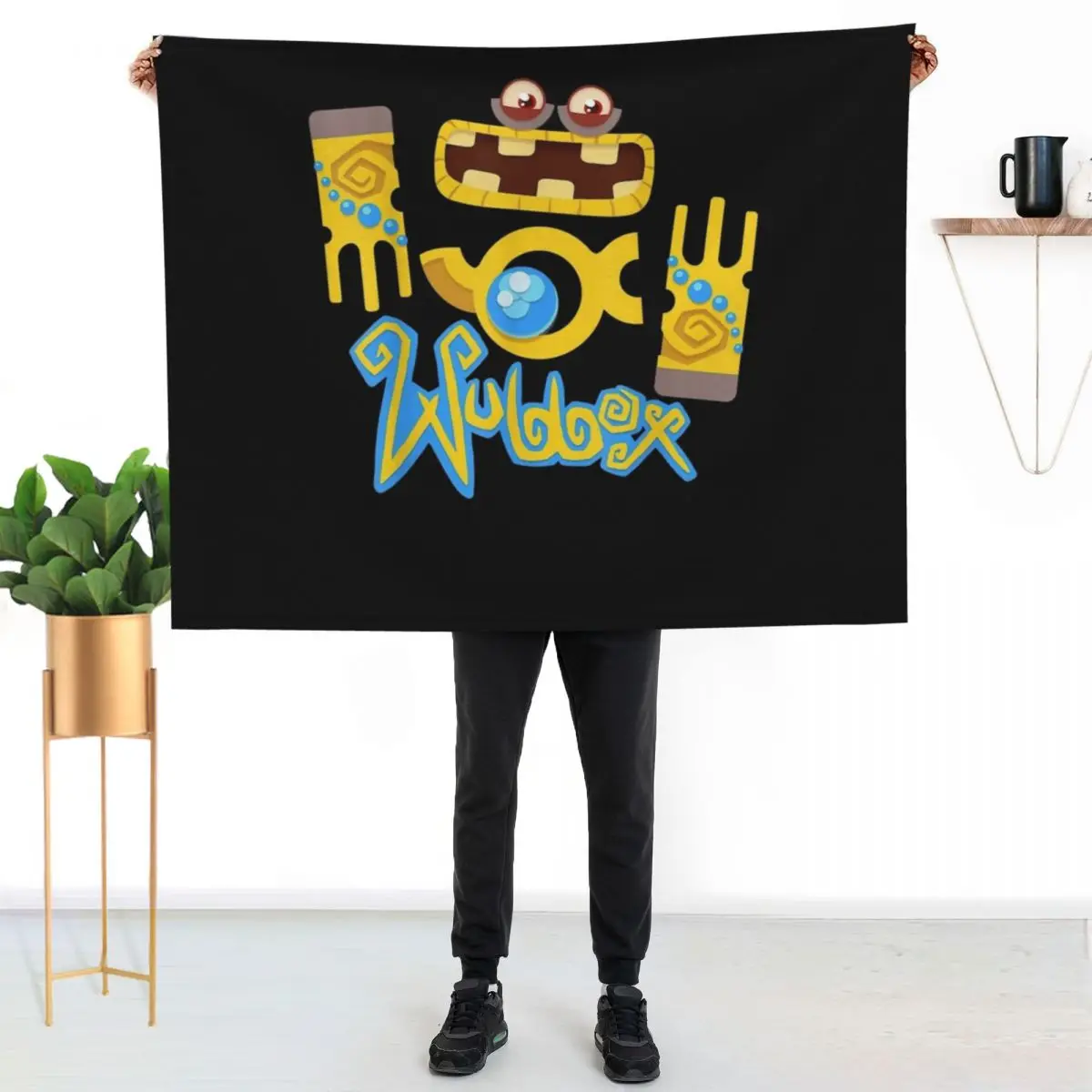 

My Singing Monsters Wubbox Funny Throw Blanket Cozy Napping Blanket Gift for Mom Dad