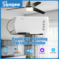 SONOFF IFan04 100-240V WiFi Rf433 Smart Ceiling Fan Light Switch Controller Support Rm433 RF Remote Alexa Google Siri EWeLink