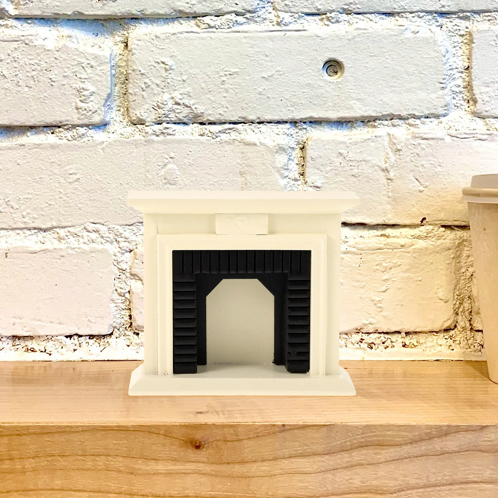 

Wooden Miniature Fireplace for Dollhouse 1:12 Scale Detailed Crafted Decorative Cabinet Ideal for Cozy Mini House Atmosphere DIY