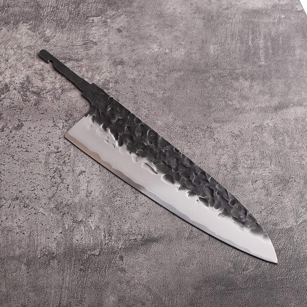 8.2-inch Chef Knife Blank Blade DIY Handmade Japanese Kitchen Forged Full Tang Three-layer Composite Steel Sharp Making Tools