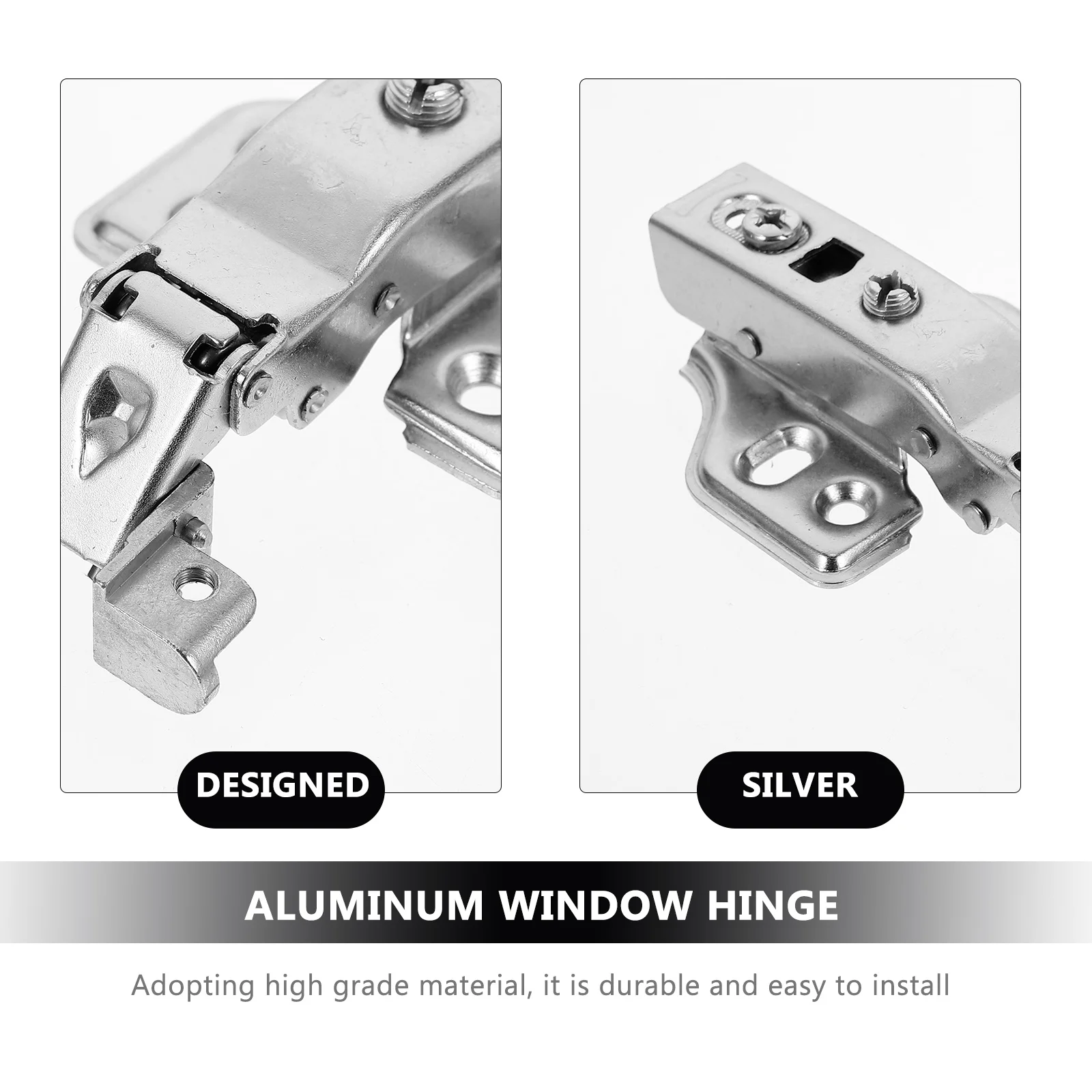 

4Sets Durable Metal Cabinet Hinges Silent Load Bearing Rust Resistant Wardrobe Door Replacement Silent Cabinet Hinge