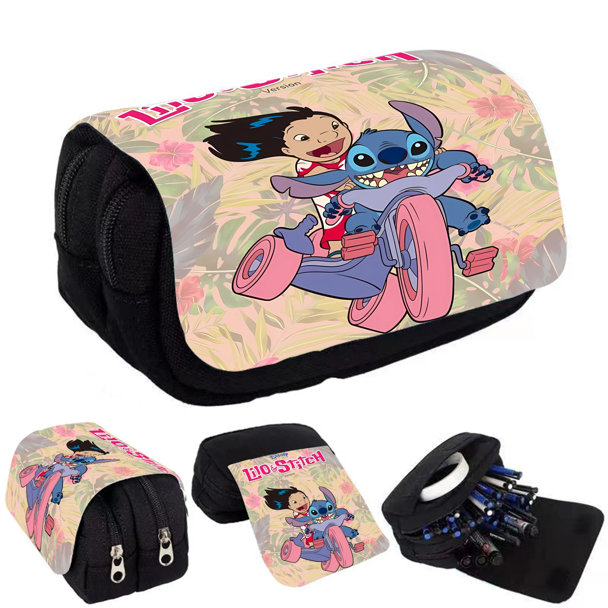 Lilo & Stitch Disney Pencil Case Student Products Girl Boy PenCase Bag Large Capacity Pencil Box Pouch Stationery Supplie Gift