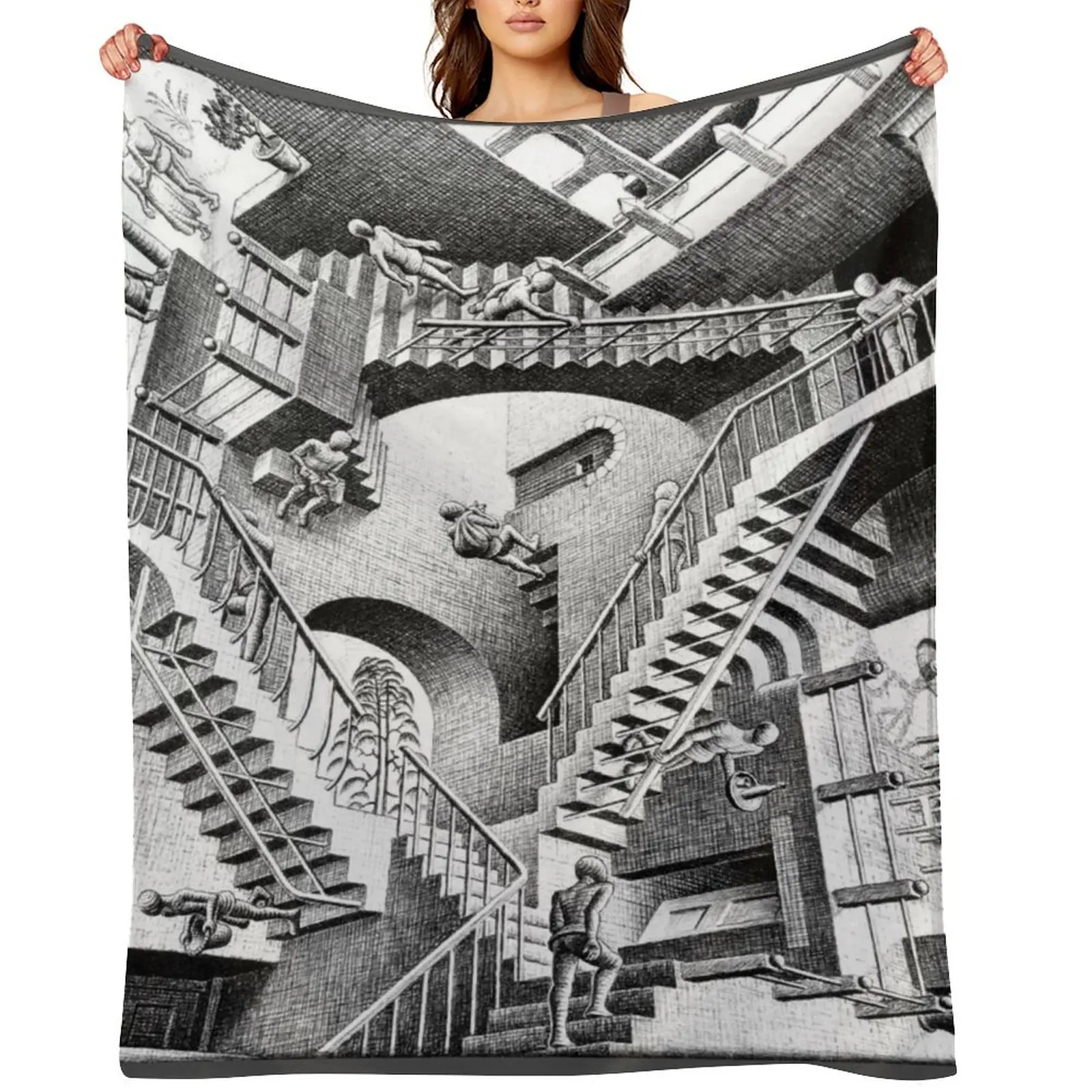 

Escher Staircases Throw Blanket blankets and throws Furrys Luxury Throw Thins Blankets