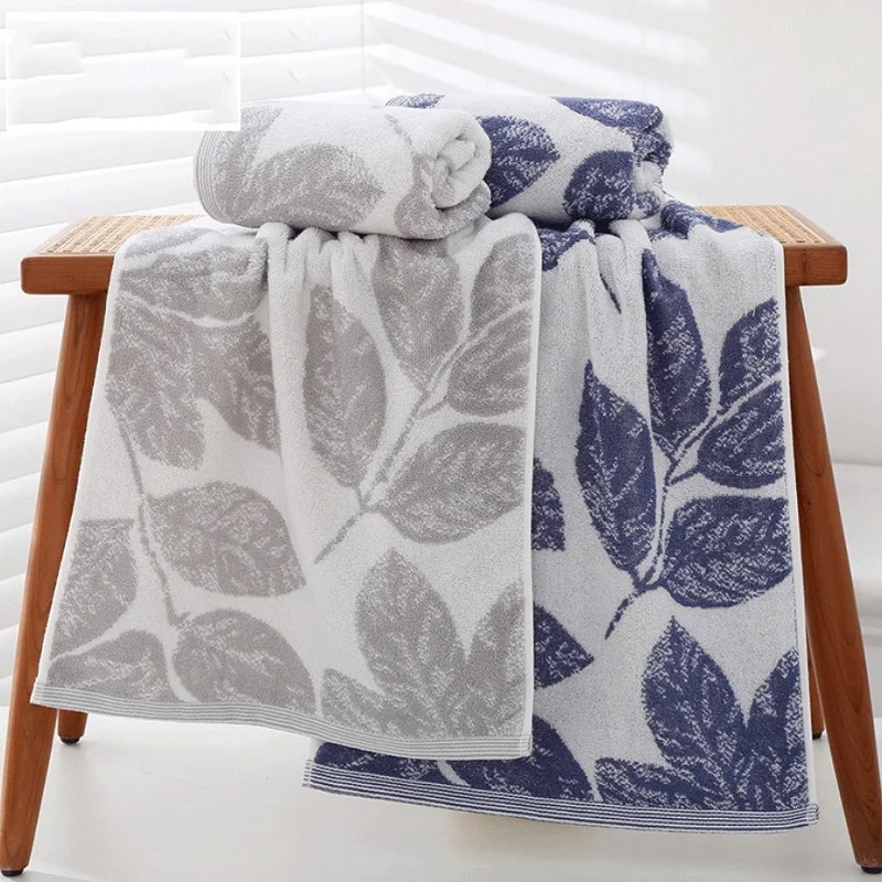 1/2/4pcs Leaf Face Towel Absorbent Skin-friendly Household Daily Use Adult Towel Face cotton Gtowel 35*75cm(13.78*29.53 inch)