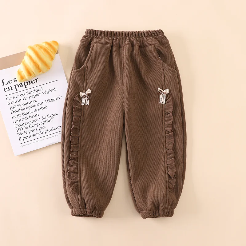 

New Autumn Winter Fashion Baby Girls Clothes Children Thicken Warm Pants Toddler Clothing Infant Casual Trousers Kids Sportswear