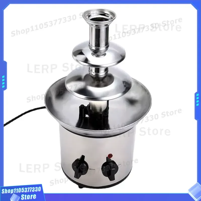 Commercial 3 Tier Electric Chocolate Fountain Machine Three Layer Hot Pot Melting Device for Wedding Party Dessert Table