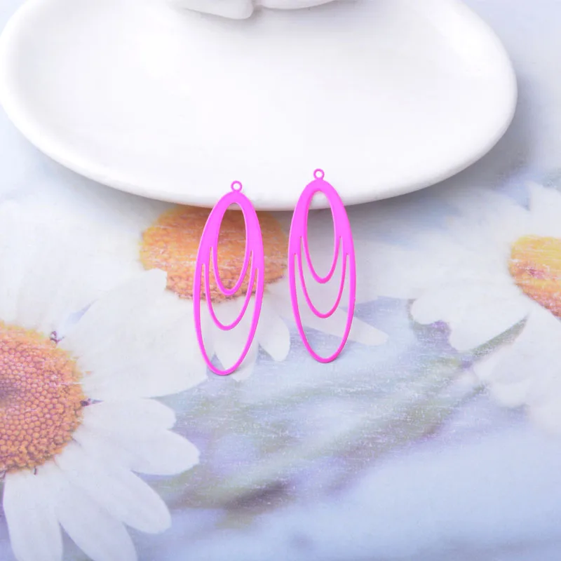 30 Stück AC14607 13*38mm Ovale Anhänger Dünne Anhänger DIY Schmuck Ohrring Zubehör – Detail 7