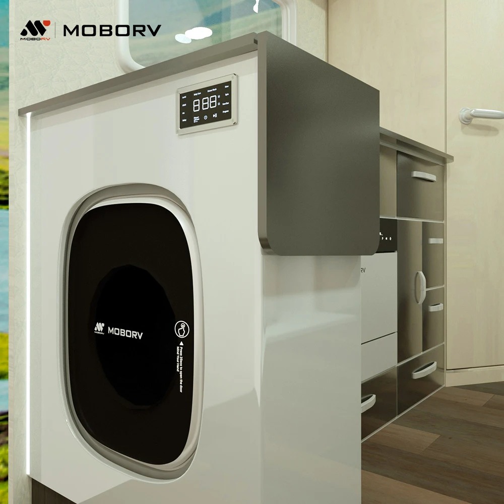 

MOTORHOME RV CARAVAN APPLIANCE ACCESSORY Fully Automatic Mini Wall-Mounted Front Load Washing Machine Dryer Combo Remote